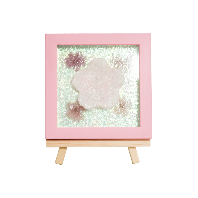 Keltainen puukehys Cherry Blossom Art Lamp-Yozakura Rain