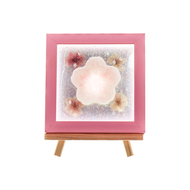 Keltainen puukehys Cherry Blossom Art Lamp-Yozakura Rain