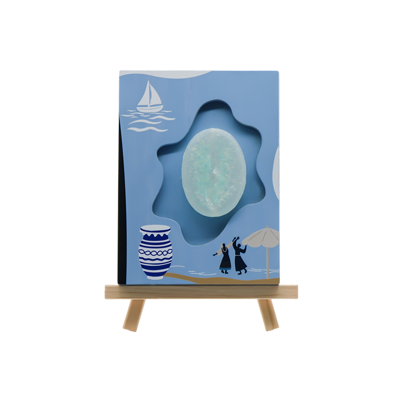 Ocean Wind Turing Coffee Bean Relief Puinen taidelamppu-Love of Love Sea