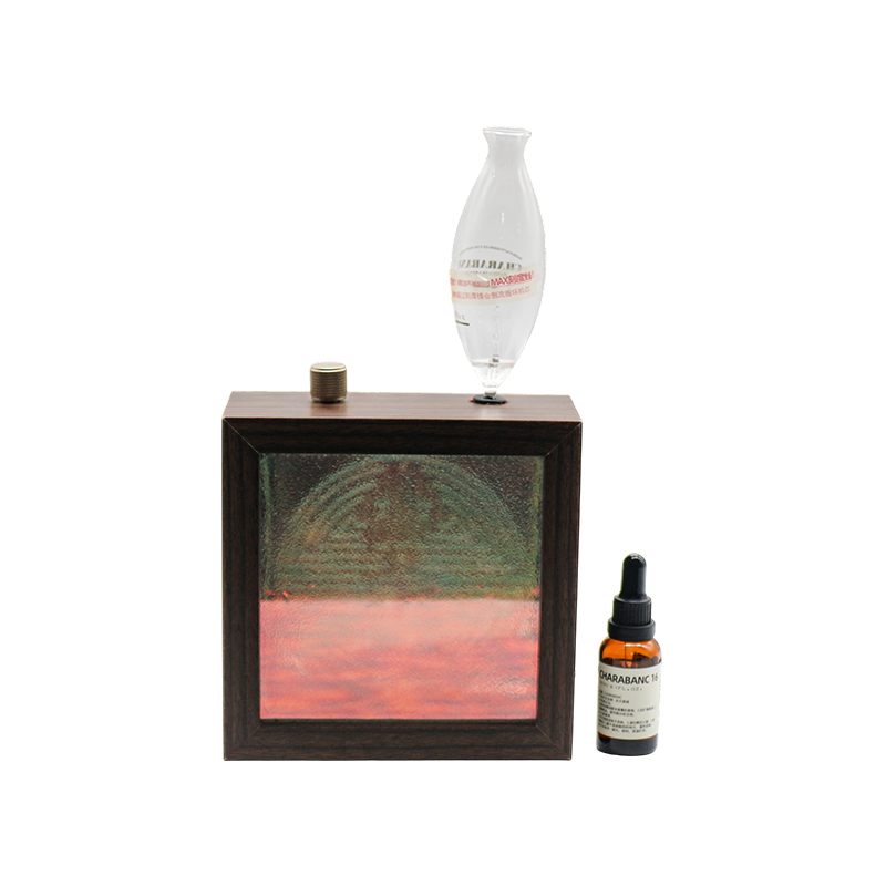 Tumma massiivipuurunkoinen eteerinen öljypullon pitkäikäisyyskuvio aromaterapialamppu - pitkäikäisyyskuvio